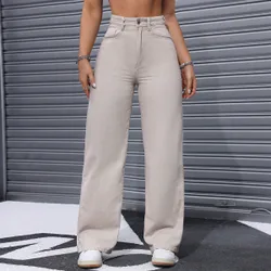 Jeans De Pierna Recta Para El Uso Casual Diario De Las Damas L