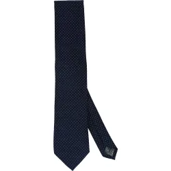 Corbata de seda natural con estampado de puntos