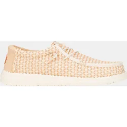 Zapato de cordones de hombre en lona con talón estampado