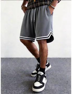 Pantalones cortos de baloncesto de malla deportiva casual para hombres, pantalones cortos de secado rápido elásticos y de moda para exteriores para - Shein - FashionsVida