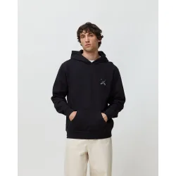 Sudadera con capucha de hombre de 100% algodón orgánico nederland negra