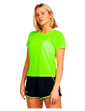 Maglietta A Maniche Corte Launch High Vis Yellow / Reflective S - Under armour - FashionsVida