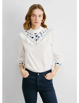 Camicia A Maniche Lunghe Betty Mousse White S - Pepe jeans - FashionsVida