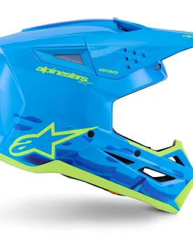 Casco Moto Cross Enduro SM3 Force Ece06 ciano lu taglia 2X - Alpinestars - FashionsVida