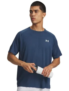 T-shirt à Manches Courtes Tech Textured Blue S - Under armour - FashionsVida