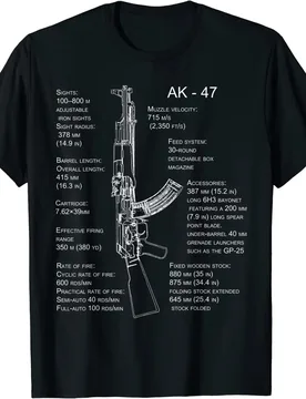 AK-47 Blueprint Men T-Shirt Short Sleeve Casual 100% Cotton O-Neck Summer Shirt - Aliexpress - FashionsVida