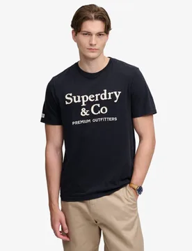 Superdry Herren Company Logo T-shirt mit Lockerer Passform Navy - Größe: S - 39.99 - FashionsVida