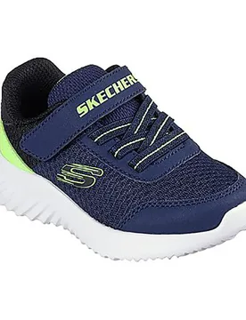 Sneaker Bounder Navy & Lime Synthetic / Textile / Black Trim EU 21 - Skechers - FashionsVida