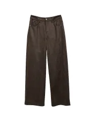 Pantalon en velours côtelé marron 40