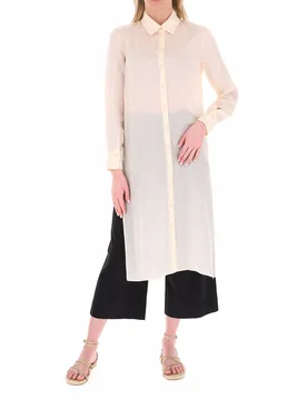 Camicia lunga AVORIO 44 - Patrizia pepe - FashionsVida