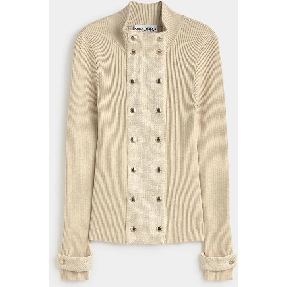 Cárdigan de mujer corto bimateria - Simorra - FashionsVida