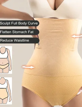 Bragas de control de cintura alta, moldeadoras y reductoras, ropa interior moldeadora sin costuras para mujer, faja reductora, ropa interior moldeador - Shein - FashionsVida
