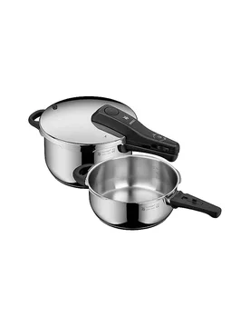 Set di pentole a pressione PERFECT 4,5l + 3l Cromargan argento - WMF - FashionsVida