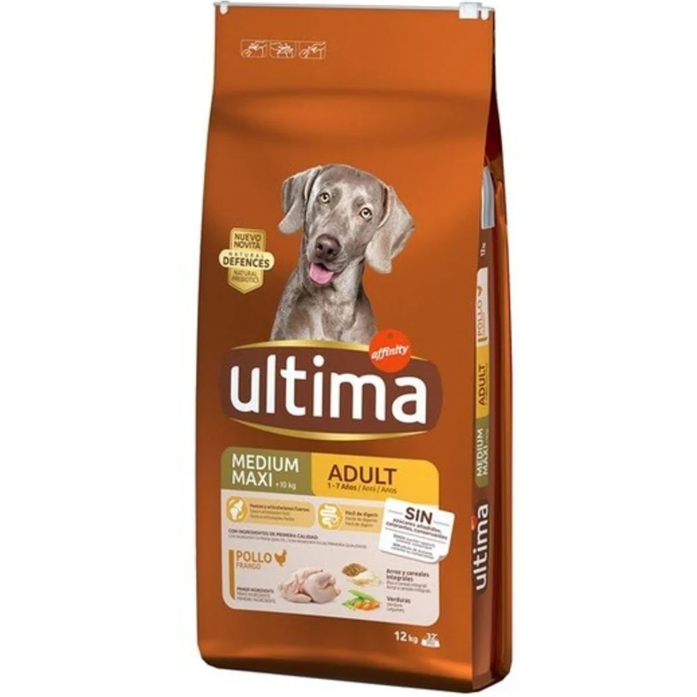 Pienso para perros cachorros Junior Medium-Maxi pollo y arroz - Ultima - FashionsVida