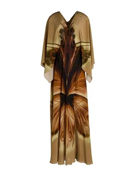 Vestido largo Mujer Caqui 42 Mujer - Alberta Ferretti - FashionsVida