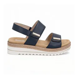 D0q59 Womens Ankle Strap Sandals Blue Leather - Size Uk 6.5