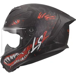 Casco Moto Integrale FF820 RAPID III KAIJU II Nero Rosso taglia 2X