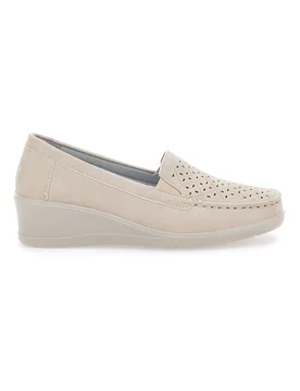 Mocassini con Zeppa Beige 4320 38 - PRIMA RIGA - FashionsVida