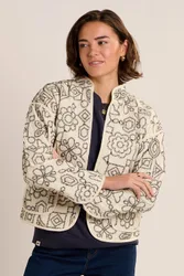 Amada Womens Embroidered Quilted Jacket - - Size: 18