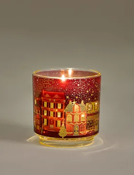 Mandarin Clove & Cinnamon Refillable Light Up Candle Red Mix - M&S - FashionsVida