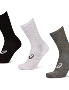 Pack Crew Sock Unisex Socks - Black - Size 4.5 - 6 - Cotton - Black - Size: 4.5 - 6 - Asics - FashionsVida