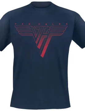 T-Shirt - Classic Red Logo - S bis 3XL - für Männer - Größe M - navy - Lizenziertes Merchandise! - Männer - male - Van Halen - FashionsVida