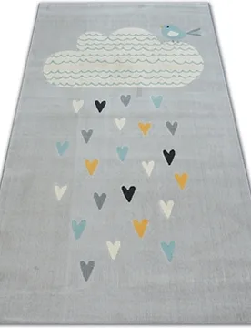 Teppiche Teppich Pastel 18409/652 - Wolke Herzen Vogel 120x170 Cm 120x170 Cm - RUGSX - FashionsVida