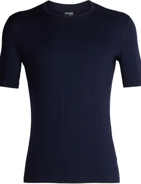 Kurzarm-Baselayer aus Merinowolle, 200 g/m² Mens 200 Oasis SS Crewe Midnight Navy für Herren aus Wolle Größe L Blau - Icebreaker - FashionsVida