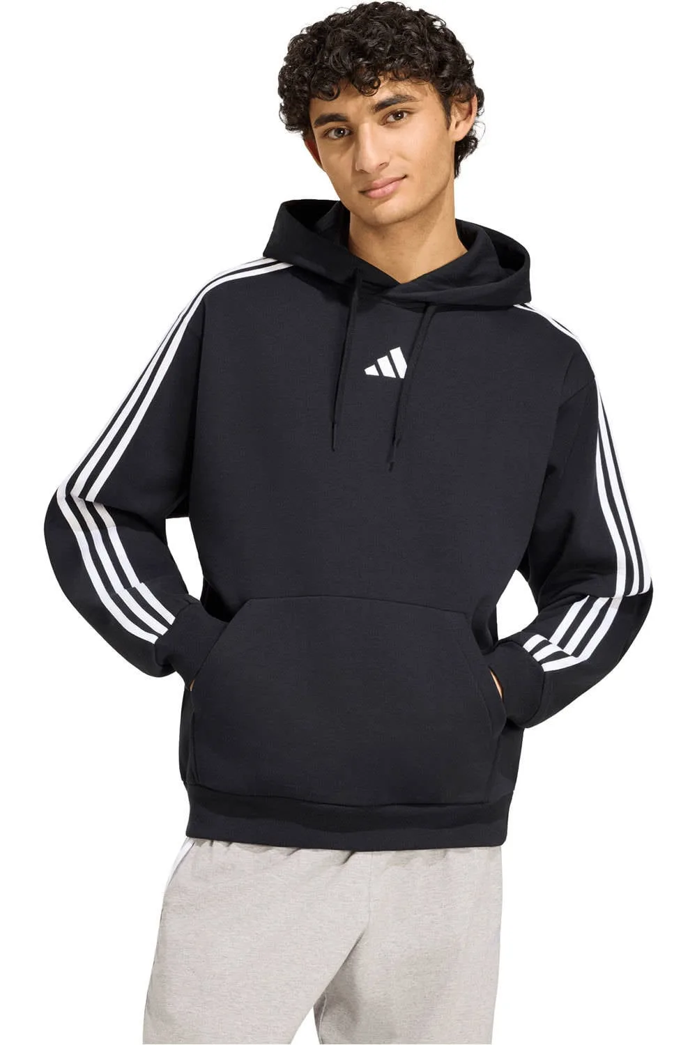 Essentials 3 stripes sudadera hombre Negro (XS) - Adidas - FashionsVida