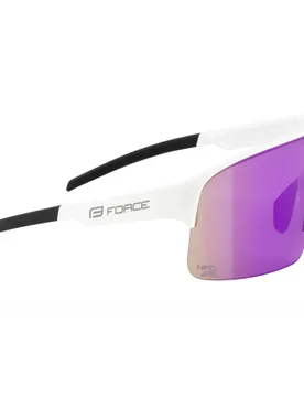 Occhiali per bici ciclismo SPIRE bianchi lenti viola - FORCE - FashionsVida
