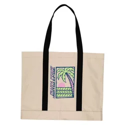 Sac En Toile Palm Strip Natural One Size unisex