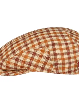 Rudy Dandy Heritage Flat Cap by Alfonso DEste - beige-rust - Size: L (58-59 cm) - Alfonso D´Este - FashionsVida