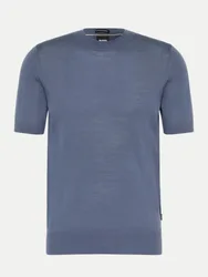 Boss Black Kurzarm-Pullover Blau XL