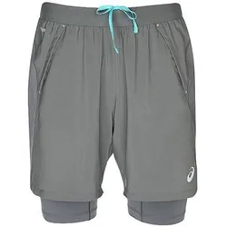 Short de running ROAD 2en1 7s gris S