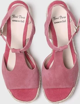 Alpargatas de tacón de mujer de ante con hebilla - Toni Pons - FashionsVida
