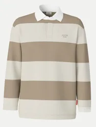 JEANS Langarmshirt mit Polokragen Crosban Beige XL