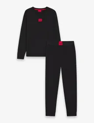 Pure Cotton Pyjama Set Black male