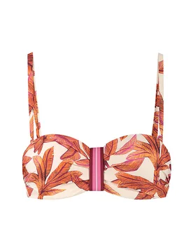 Damen Bikinioberteil Bandeau orange 42D - Cyell - FashionsVida