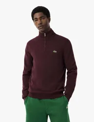 Pure Cotton Half Zip Sweatshirt Dark Red male