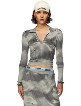 Jersey de mujer ajustado con cuello en pico - Diesel - FashionsVida