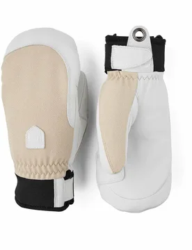 Moufles de ski chaudes et résistantes - Army Leather Patrol W Mitt Beige en Softshell - Taille 8 - Hestra - FashionsVida