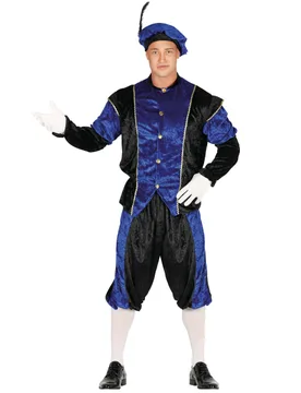 Knecht Ruprecht-Herrenkostüm für Weihnachten blau-schwarz - GUIRMA - FashionsVida
