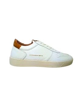 Scarpe Uomo Sneakers Cambridge Man-White Cognac - Alexander Smith - FashionsVida