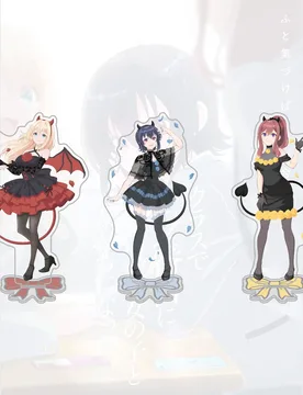 CM Hot Anime I Made Friends with the Second Prettiest Girl in My Class Acrylic Stand Devil Ver. Figure Desk Decor keychains - Aliexpress - FashionsVida