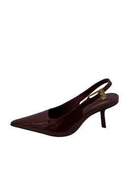 Slingback vernice 9cm Donna con fibbia oro - Carrano - FashionsVida