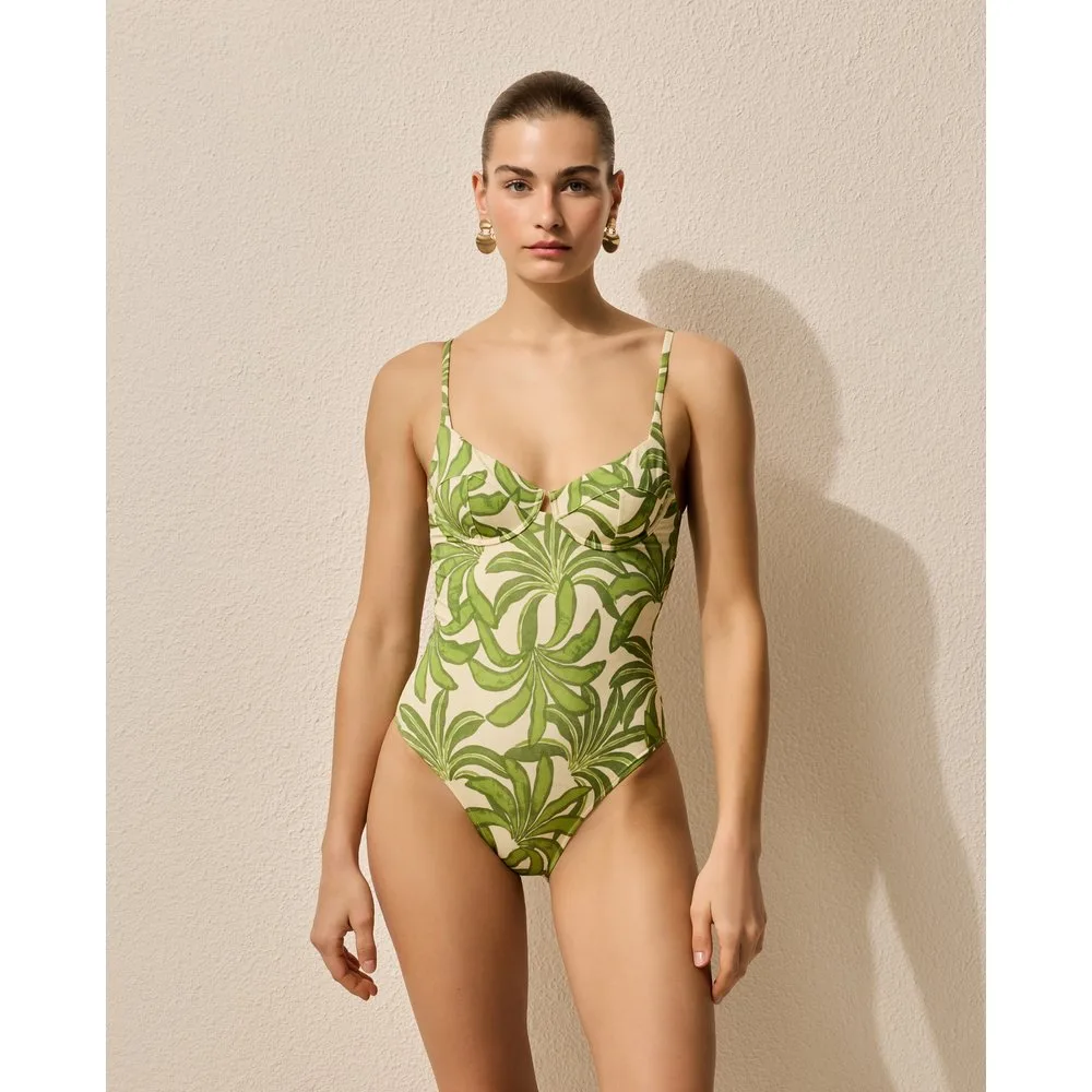 Bañador estampado con aro copa B - Énfasis - FashionsVida