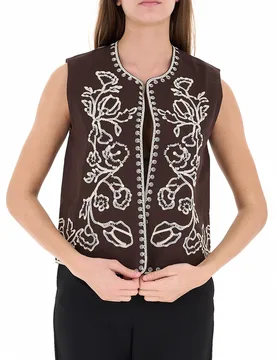 Gilet con ricami TESTA DI MORO 42 - Pennyblack - FashionsVida