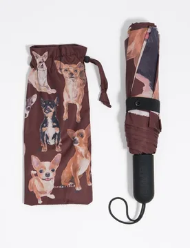 Paraguas con estampado de perros - Bimba y Lola - FashionsVida