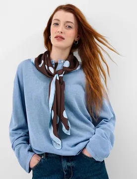 Polka Dot Scarf Chocolate female - Accessorize - FashionsVida