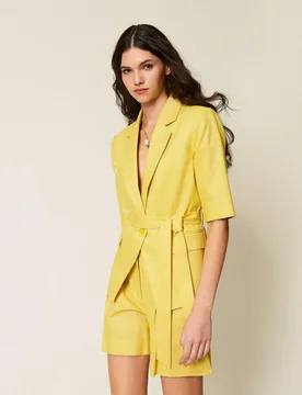 Blazer en lin mélangé avec lurex - Actitude by Twinset - FashionsVida